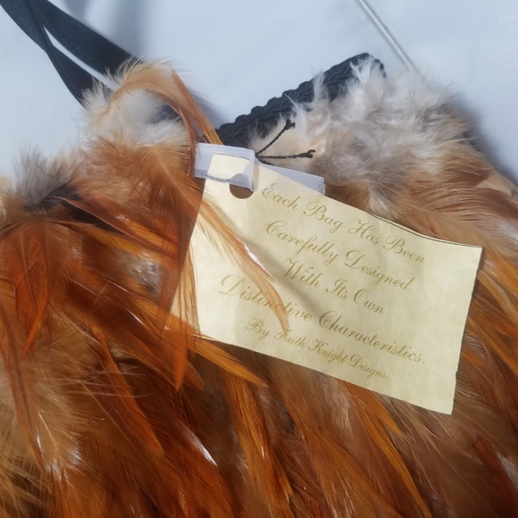 NWT Faith Knight Designs Handmade Feather Purse - Picture 8 of 8